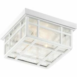 Kathy Ireland Sierra Craftsman 10 1/2"W White Outdoor Ceiling Light -Outdoor Lighting Official Shop unnamed file 284