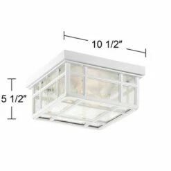 Kathy Ireland Sierra Craftsman 10 1/2"W White Outdoor Ceiling Light -Outdoor Lighting Official Shop unnamed file 286
