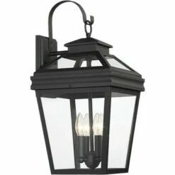 John Timberland Traditional Outdoor Wall Light Fixture Textured Black Lantern 22" Clear Glass for Exterior House Porch Patio Deck 10 John Timberland Traditional Outdoor Wall Light Fixture Textured Black Lantern 22" Clear Glass for Exterior House Porch Patio Deck -Outdoor Lighting Official Shop unnamed file 2906