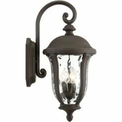 John Timberland Traditional Outdoor Wall Light Fixture Bronze 22 1/4" Clear Hammered Glass for Exterior House Porch Patio Deck -Outdoor Lighting Official Shop unnamed file 2913