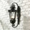 John Timberland Mediterranean Outdoor Wall Light Fixture Textured Black Scroll 27 1/2" Clear Hammered Glass for Porch Patio House -Outdoor Lighting Official Shop unnamed file 2914