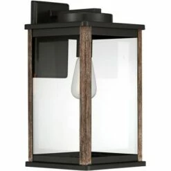 John Timberland Farmhouse Rustic Outdoor Wall Light Fixture Dark Bronze Wood Finish Grain 17" Glass Exterior House Porch Patio Outside 10 John Timberland Farmhouse Rustic Outdoor Wall Light Fixture Dark Bronze Wood Finish Grain 17" Glass Exterior House Porch Patio Outside -Outdoor Lighting Official Shop unnamed file 2935