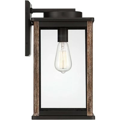 John Timberland Farmhouse Rustic Outdoor Wall Light Fixture Dark Bronze Wood Finish Grain 17" Glass Exterior House Porch Patio Outside 7 John Timberland Farmhouse Rustic Outdoor Wall Light Fixture Dark Bronze Wood Finish Grain 17" Glass Exterior House Porch Patio Outside - Image 5