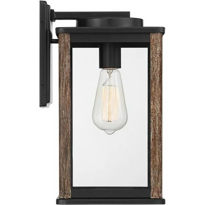 John Timberland Modern Farmhouse Outdoor Wall Light Fixture Dark Bronze Wood Finish Grain 14 1/4" Clear Glass Panels Exterior House Porch 8 John Timberland Modern Farmhouse Outdoor Wall Light Fixture Dark Bronze Wood Finish Grain 14 1/4" Clear Glass Panels Exterior House Porch - Image 6