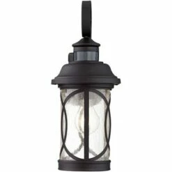 John Timberland Industrial Farmhouse Outdoor Wall Light Fixtures Set of 2 Black 15 1/2" Glass Dusk To Dawn Motion Sensor Exterior -Outdoor Lighting Official Shop unnamed file 2955