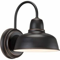 John Timberland Industrial Outdoor Wall Light Fixtures Set of 2 Oil-Rubbed Bronze 11 1/4" Exterior House Porch Patio Outside Home -Outdoor Lighting Official Shop unnamed file 2976