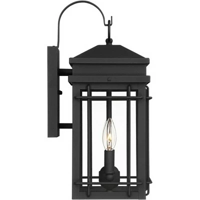 John Timberland Outdoor Wall Light Fixture Textured Black Steel 17" Clear Glass Lantern for Exterior House Porch Patio Deck 8 John Timberland Outdoor Wall Light Fixture Textured Black Steel 17" Clear Glass Lantern for Exterior House Porch Patio Deck - Image 6