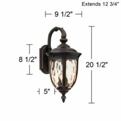 John Timberland Vintage Outdoor Wall Light Fixture Bronze Metal 20 1/2" Champagne Hammered Glass for Exterior House Porch Patio 15 John Timberland Vintage Outdoor Wall Light Fixture Bronze Metal 20 1/2" Champagne Hammered Glass for Exterior House Porch Patio -Outdoor Lighting Official Shop unnamed file 3018