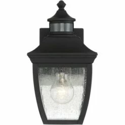 John Timberland Outdoor Wall Light Fixture Black 12" Clear Seedy Glass Motion Security Sensor for Exterior House Porch Patio Deck -Outdoor Lighting Official Shop unnamed file 3023