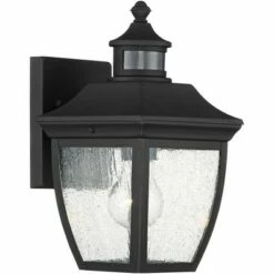 John Timberland Outdoor Wall Light Fixture Black 12" Clear Seedy Glass Motion Security Sensor for Exterior House Porch Patio Deck -Outdoor Lighting Official Shop unnamed file 3024
