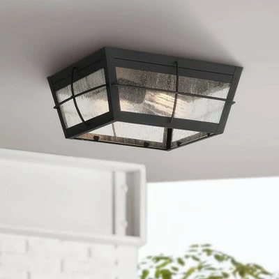 John Timberland Modern Outdoor Ceiling Fixture Matte Black 5" Clear Glass for Exterior House Porch Patio Outside Deck Garage Front 3 John Timberland Modern Outdoor Ceiling Fixture Matte Black 5" Clear Glass for Exterior House Porch Patio Outside Deck Garage Front