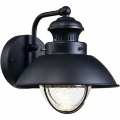 John Timberland Rustic Outdoor Wall Light Fixture LED Black 8" Seedy Glass Sconce for Exterior Deck Porch Patio -Outdoor Lighting Official Shop unnamed file 3037