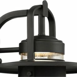 John Timberland Modern Outdoor Wall Light Fixture LED Black 10" Clear Seedy Glass for Exterior House Porch Patio Deck Entryway -Outdoor Lighting Official Shop unnamed file 3043