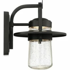 John Timberland Modern Outdoor Wall Light Fixture LED Black 10" Clear Seedy Glass for Exterior House Porch Patio Deck Entryway -Outdoor Lighting Official Shop unnamed file 3047