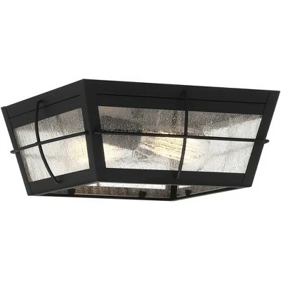 John Timberland Modern Outdoor Ceiling Fixture Matte Black 5" Clear Glass for Exterior House Porch Patio Outside Deck Garage Front 5 John Timberland Modern Outdoor Ceiling Fixture Matte Black 5" Clear Glass for Exterior House Porch Patio Outside Deck Garage Front - Image 3