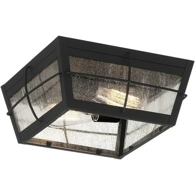 John Timberland Modern Outdoor Ceiling Fixture Matte Black 5" Clear Glass for Exterior House Porch Patio Outside Deck Garage Front 6 John Timberland Modern Outdoor Ceiling Fixture Matte Black 5" Clear Glass for Exterior House Porch Patio Outside Deck Garage Front - Image 4