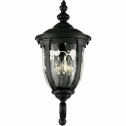 John Timberland Outdoor Wall Light Fixture Textured Black Upbridge Arm 21" Clear Hammered Glass for Exterior Porch Patio -Outdoor Lighting Official Shop unnamed file 3061
