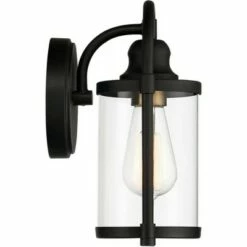 John Timberland Farmhouse Outdoor Wall Light Fixture Black Metal 10 1/4" Clear Glass for Exterior House Porch Patio Entryway -Outdoor Lighting Official Shop unnamed file 3082