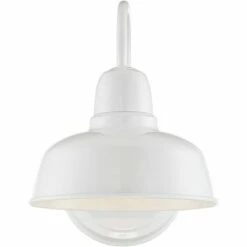 John Timberland Farmhouse Outdoor Wall Light Fixture Urban Barn White Steel 11 1/4" for Exterior House Porch Patio Deck -Outdoor Lighting Official Shop unnamed file 3099