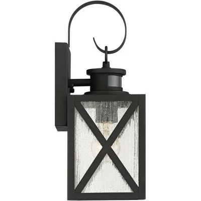John Timberland Vintage Outdoor Wall Light Fixtures Set of 2 Textured Black 14 1/2" Dusk to Dawn Motion Sensor for Exterior House 8 John Timberland Vintage Outdoor Wall Light Fixtures Set of 2 Textured Black 14 1/2" Dusk to Dawn Motion Sensor for Exterior House - Image 6