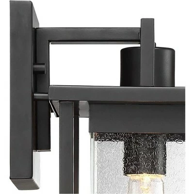 John Timberland Modern Outdoor Wall Light Fixture Painted Dark Gray 11" Spotted Clear Glass for Exterior House Porch Patio 4 John Timberland Modern Outdoor Wall Light Fixture Painted Dark Gray 11" Spotted Clear Glass for Exterior House Porch Patio - Image 2