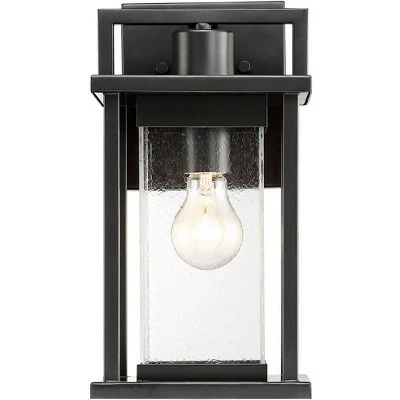 John Timberland Modern Outdoor Wall Light Fixture Painted Dark Gray 11" Spotted Clear Glass for Exterior House Porch Patio 6 John Timberland Modern Outdoor Wall Light Fixture Painted Dark Gray 11" Spotted Clear Glass for Exterior House Porch Patio - Image 4