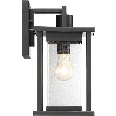 John Timberland Modern Outdoor Wall Light Fixture Painted Dark Gray 11" Spotted Clear Glass for Exterior House Porch Patio 7 John Timberland Modern Outdoor Wall Light Fixture Painted Dark Gray 11" Spotted Clear Glass for Exterior House Porch Patio - Image 5