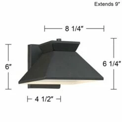 John Timberland Modern Outdoor Wall Light Fixture LED Black 6 1/4" Metal Shade for Exterior House Porch Patio Deck -Outdoor Lighting Official Shop unnamed file 3133