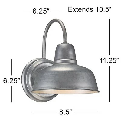 John Timberland Rustic Outdoor Wall Light Fixture Urban Barn Galvanized 11 1/4" Sconce for House Farmhouse Deck Porch Patio 8 John Timberland Rustic Outdoor Wall Light Fixture Urban Barn Galvanized 11 1/4" Sconce for House Farmhouse Deck Porch Patio - Image 6