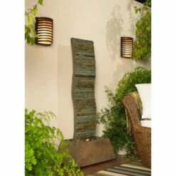 John Timberland Modern Outdoor Wall Light Fixture Rubbed Bronze 10" Banded Grid Frosted Glass for Exterior House Porch Patio Deck -Outdoor Lighting Official Shop unnamed file 3153