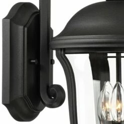 John Timberland Traditional Outdoor Wall Light Fixture Black 22 1/4" Clear Glass Downbridge for Exterior House Porch Patio Deck -Outdoor Lighting Official Shop unnamed file 3157