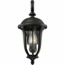 John Timberland Traditional Outdoor Wall Light Fixture Black 22 1/4" Clear Glass Downbridge for Exterior House Porch Patio Deck -Outdoor Lighting Official Shop unnamed file 3158