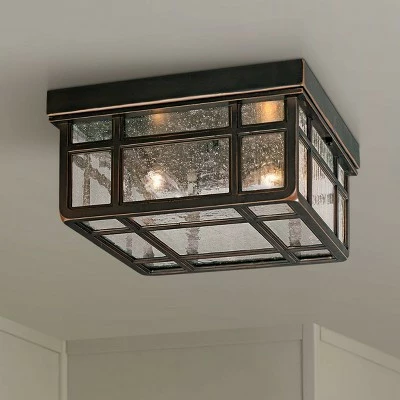 Kathy Ireland Sierra Craftsman 10 1/2" Wide Ceiling Light 3 Kathy Ireland Sierra Craftsman 10 1/2" Wide Ceiling Light