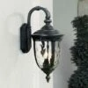 John Timberland Outdoor Wall Light Fixture Textured Black 20 1/2" Hammered Glass Exterior House Patio Porch -Outdoor Lighting Official Shop unnamed file 3161