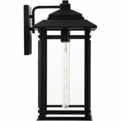 John Timberland Mission Outdoor Wall Light Fixture Matte Black Metal 19" Clear Glass Shade Exterior House Porch Patio Deck Home -Outdoor Lighting Official Shop unnamed file 3171