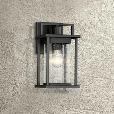 John Timberland Modern Outdoor Wall Light Fixture Painted Dark Gray 13" Spotted Clear Glass for Exterior House Porch Patio 3 John Timberland Modern Outdoor Wall Light Fixture Painted Dark Gray 13" Spotted Clear Glass for Exterior House Porch Patio