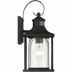 John Timberland Mission Outdoor Wall Light Fixture Textured Black 14 1/4" Clear Glass Motion Sensor for Exterior House Porch Patio -Outdoor Lighting Official Shop unnamed file 3183