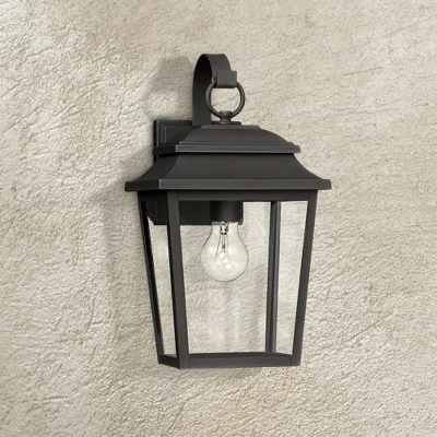 John Timberland Outdoor Wall Light Fixture Texturized Black Steel 15 1/4" Clear Glass Lantern for Exterior House Porch Patio 3 John Timberland Outdoor Wall Light Fixture Texturized Black Steel 15 1/4" Clear Glass Lantern for Exterior House Porch Patio