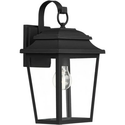 John Timberland Outdoor Wall Light Fixture Texturized Black Steel 15 1/4" Clear Glass Lantern for Exterior House Porch Patio 8 John Timberland Outdoor Wall Light Fixture Texturized Black Steel 15 1/4" Clear Glass Lantern for Exterior House Porch Patio - Image 6