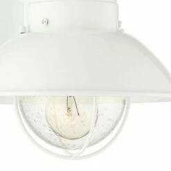 John Timberland Farmhouse Outdoor Barn Light Wall Fixture White 9" Clear Seedy Glass Dusk to Dawn Motion Sensor for House Porch Patio -Outdoor Lighting Official Shop unnamed file 3194