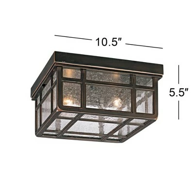 Kathy Ireland Sierra Craftsman 10 1/2" Wide Ceiling Light 7 Kathy Ireland Sierra Craftsman 10 1/2" Wide Ceiling Light - Image 5