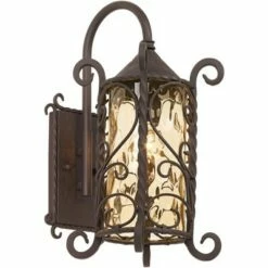 John Timberland Rustic Outdoor Wall Light Fixture Dark Walnut Iron Twists 18 1/2" Champagne Hammered Glass for Exterior House Deck 15 John Timberland Rustic Outdoor Wall Light Fixture Dark Walnut Iron Twists 18 1/2" Champagne Hammered Glass for Exterior House Deck -Outdoor Lighting Official Shop unnamed file 3226