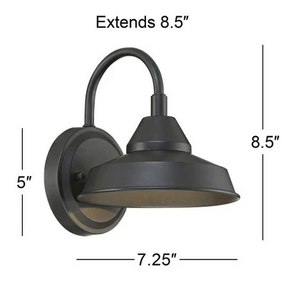 John Timberland Farmhouse Outdoor Barn Light Fixture LED Black Metal 8 1/2" Dark Sky for Exterior House Porch Patio Deck 8 John Timberland Farmhouse Outdoor Barn Light Fixture LED Black Metal 8 1/2" Dark Sky for Exterior House Porch Patio Deck - Image 6