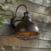 John Timberland Industrial Outdoor Wall Light Fixture Urban Barn Oiled Bronze 14" Round Cage Motion Security Sensor for House Porch Patio -Outdoor Lighting Official Shop unnamed file 3240