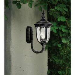 John Timberland Traditional Outdoor Wall Light Fixture Texturized Black Upbridge 16 1/2" Clear Hammered Glass for Exterior House -Outdoor Lighting Official Shop unnamed file 3251