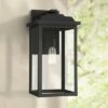 John Timberland Traditional Outdoor Wall Light Fixture Textured Black Metal 20 1/2" Clear Glass Panel Exterior House Porch Patio -Outdoor Lighting Official Shop unnamed file 3259