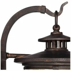 Franklin Iron Works Rustic Outdoor Wall Light LED Bronze Hanging Lantern Sconce Fixture for House Deck Porch Patio -Outdoor Lighting Official Shop unnamed file 3268