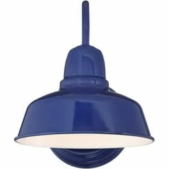 John Timberland Farmhouse Outdoor Wall Light Fixture Urban Barn Blue Gooseneck 11 1/4" for Exterior House Porch Patio Deck -Outdoor Lighting Official Shop unnamed file 3289