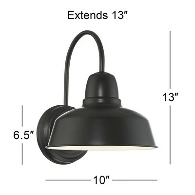 John Timberland Rustic Outdoor Wall Light Fixture Urban Barn Farmhouse Black 13" for Exterior House Porch Patio 8 John Timberland Rustic Outdoor Wall Light Fixture Urban Barn Farmhouse Black 13" for Exterior House Porch Patio - Image 6