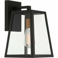 John Timberland Modern Outdoor Wall Light Fixtures Set of 2 Mystic Black Gold 13" Clear Glass Panels Exterior House Porch Patio -Outdoor Lighting Official Shop unnamed file 3314